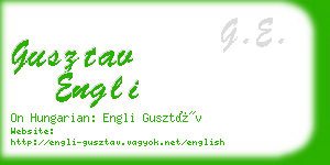 gusztav engli business card